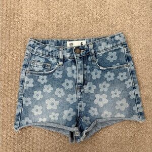 Cotton On Light Blue Floral Jean Shorts